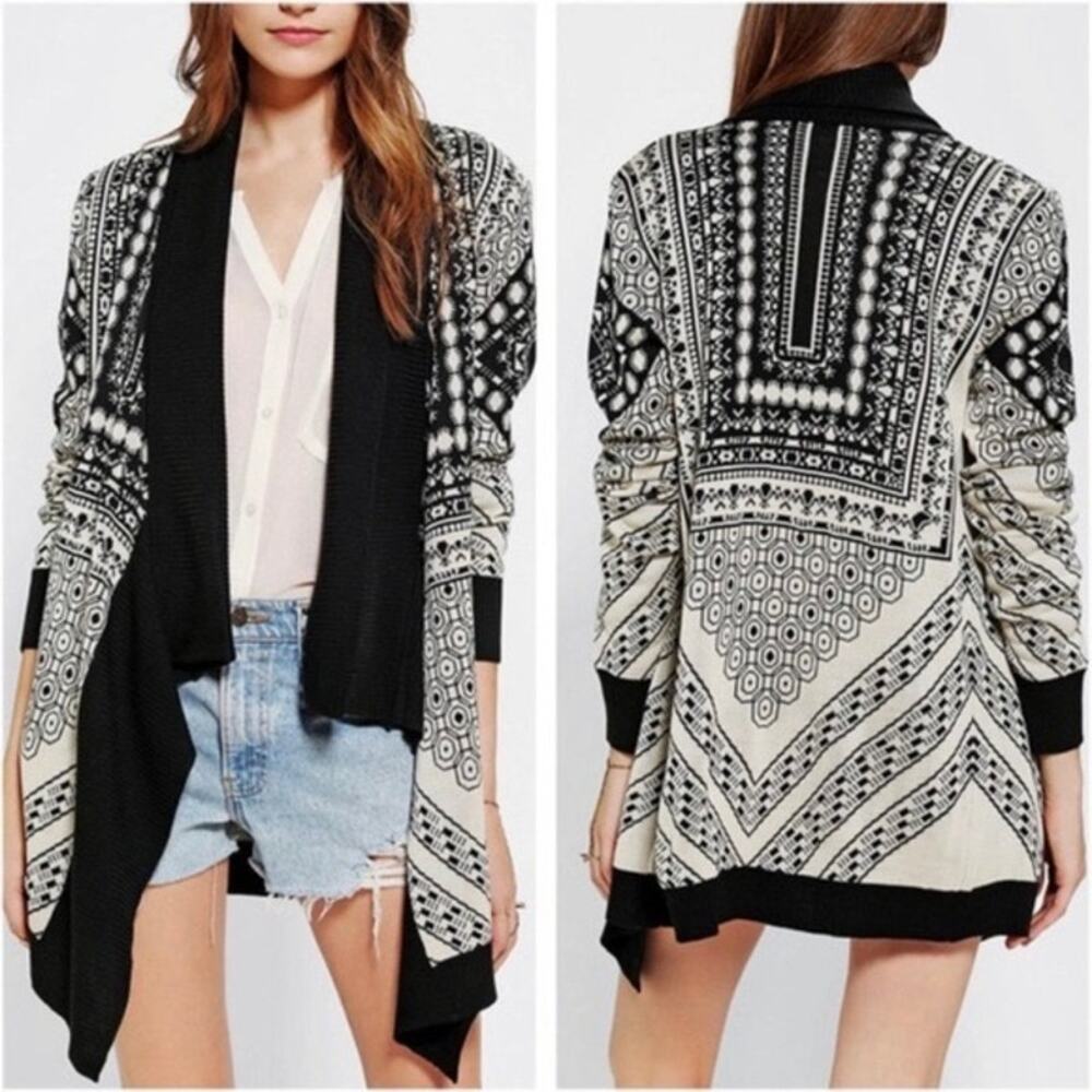 Staring at Stars Anthropologie (M) Boho Aztec Open Front Cardigan Duster Sweater